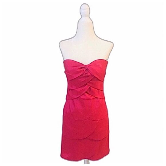 Pink Layered Cocktail Dress - Picture 1 of 9